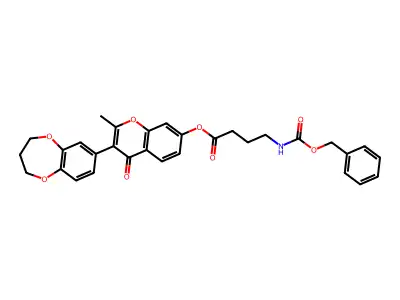 3-(3,4-dihydro-2H-1,5-benzodioxepin-7-yl)-2-methyl-4-oxo-4H-chromen-7-yl 4-{[(benzyloxy)carbonyl]amino}butanoate structure