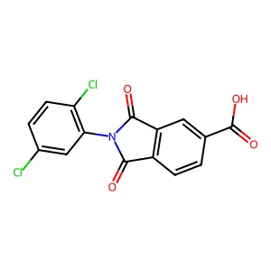 2-(2,5-dichlorophenyl)-1,3-dioxo-2,3-dihydro-1H-isoindole-5-carboxylic acid structure