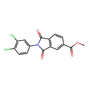 Methyl 2-(3,4-dichlorophenyl)-1,3-dioxoisoindoline-5-carboxylate structure