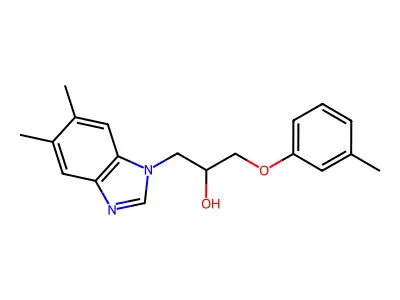 1-(5,6-Dimethylbenzimidazol-1-yl)-3-(3-methylphenoxy)propan-2-ol structure