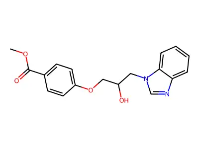 Methyl 4-[3-(benzimidazol-1-yl)-2-hydroxypropoxy]benzoate structure