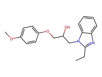 1-(2-Ethylbenzimidazol-1-yl)-3-(4-methoxyphenoxy)propan-2-ol structure