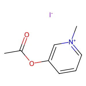 Pyridinium, 3-hydroxy-1-methyl-, iodide, acetate structure