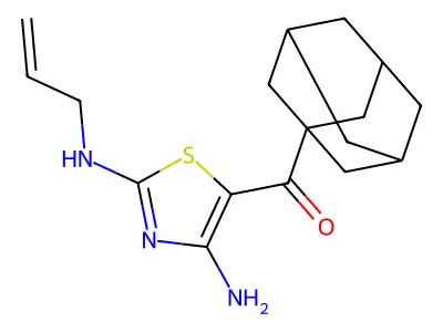 1-Adamantyl-[4-amino-2-(prop-2-enylamino)-1,3-thiazol-5-yl]methanone structure