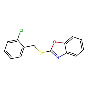 2-[(2-Chlorophenyl)methylsulfanyl]-1,3-benzoxazole structure
