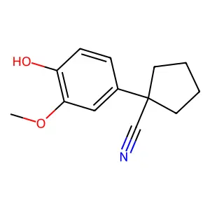 1-(4-Hydroxy-3-methoxyphenyl)cyclopentanecarbonitrile structure