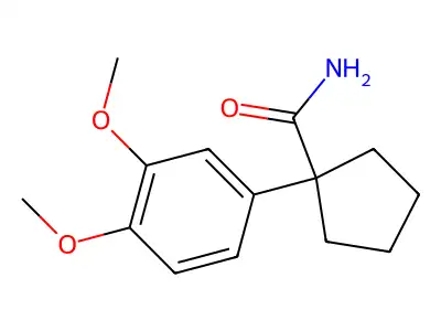 1-(3,4-Dimethoxyphenyl)cyclopentanecarboxamide structure