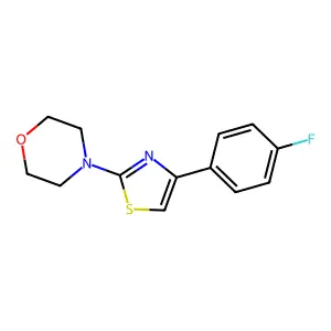 4-[4-(4-Fluorophenyl)-1,3-thiazol-2-yl]morpholine structure