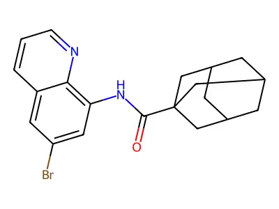 N-(6-bromo-8-quinolinyl)-1-adamantanecarboxamide structure
