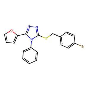 3-[(4-Bromobenzyl)sulfanyl]-5-(2-furyl)-4-phenyl-4H-1,2,4-triazole structure