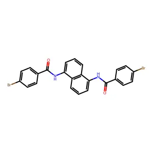 4-bromo-N-[5-[(4-bromobenzoyl)amino]naphthalen-1-yl]benzamide structure