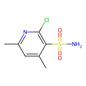 2-Chloro-4,6-dimethylpyridine-3-sulfonamide structure
