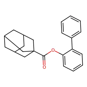 [1,1'-Biphenyl]-2-yl tricyclo[3.3.1.13,7]decane-1-carboxylate structure