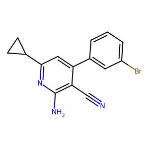 2-Amino-4-(3-bromophenyl)-6-cyclopropylpyridine-3-carbonitrile structure