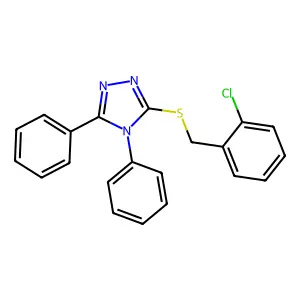 3-[(2-Chlorophenyl)methylsulfanyl]-4,5-diphenyl-1,2,4-triazole structure