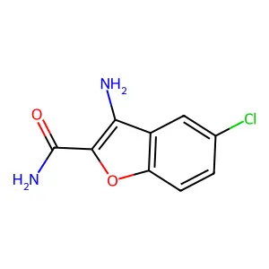 3-氨基-5-氯-1-苯并呋喃-2-甲酰胺 structure