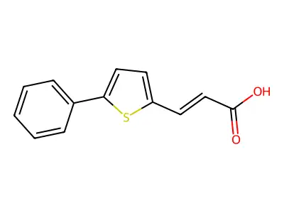 3-(5-phenylthiophen-2-yl)prop-2-enoic Acid structure