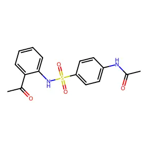 N-{4-[(2-acetylanilino)sulfonyl]phenyl}acetamide structure