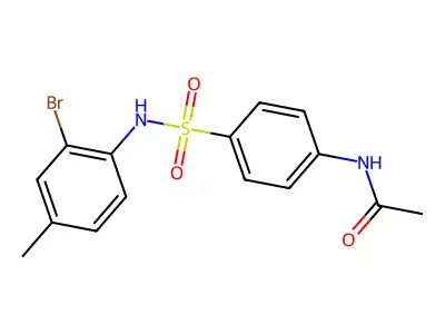 N-[4-[(2-bromo-4-methylphenyl)sulfamoyl]phenyl]acetamide structure