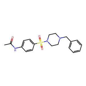 N-{4-[(4-benzylpiperazin-1-yl)sulfonyl]phenyl}acetamide structure