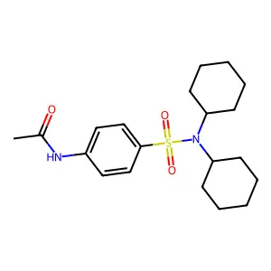 N-[4-(dicyclohexylsulfamoyl)phenyl]acetamide structure