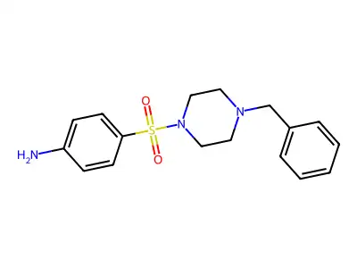 4-[[4-(Phenylmethyl)-1-piperazinyl]sulfonyl]benzenamine structure