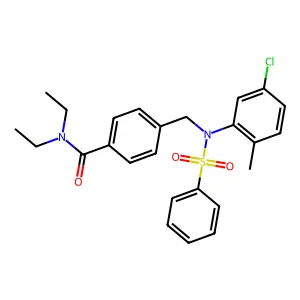 4-[[(5-Chloro-2-methylphenyl)(phenylsulfonyl)amino]methyl]-N,N-diethylbenzamide structure