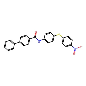 N-[4-(4-nitrophenyl)sulfanylphenyl]-4-phenylbenzamide structure