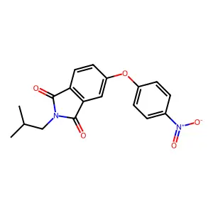 2-(2-Methylpropyl)-5-(4-nitrophenoxy)isoindole-1,3-dione structure