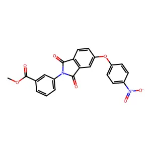 Methyl 3-[5-(4-nitrophenoxy)-1,3-dioxoisoindol-2-yl]benzoate structure