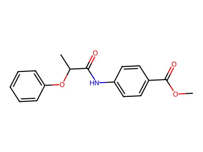 Methyl 4-[(2-phenoxypropanoyl)amino]benzoate structure