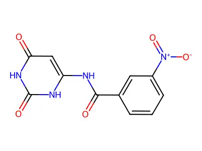 N-(2,6-dioxo-1,2,3,6-tetrahydropyrimidin-4-yl)-3-nitrobenzamide structure
