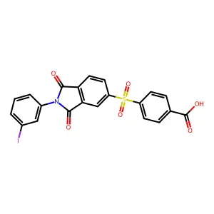 4-[2-(3-iodophenyl)-1,3-dioxo-isoindol-5-yl]sulfonylbenzoic Acid structure