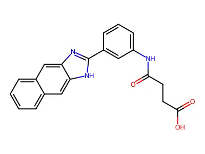 4-((3-(1H-naphtho[2,3-d]imidazol-2-yl)phenyl)amino)-4-oxobutanoic acid structure