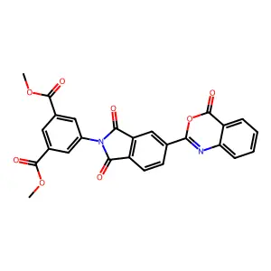 dimethyl 5-[1,3-dioxo-5-(4-oxo-4H-3,1-benzoxazin-2-yl)-1,3-dihydro-2H-isoindol-2-yl]benzene-1,3-dicarboxylate structure