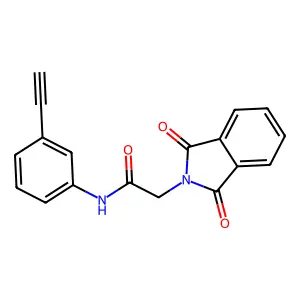2-(1,3-dioxoisoindol-2-yl)-N-(3-ethynylphenyl)acetamide structure
