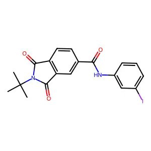 2-tert-butyl-N-(3-iodophenyl)-1,3-dioxoisoindole-5-carboxamide structure