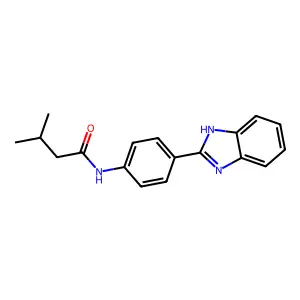 N-[4-(1H-benzimidazol-2-yl)phenyl]-3-methylbutanamide structure