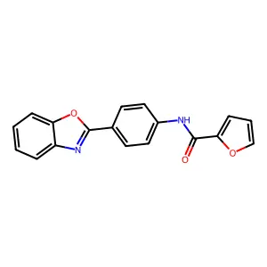 N-[4-(1,3-benzoxazol-2-yl)phenyl]furan-2-carboxamide structure