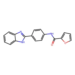 N-[4-(1H-benzimidazol-2-yl)phenyl]furan-2-carboxamide structure