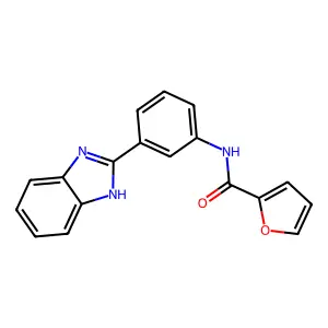 N-[3-(1H-benzimidazol-2-yl)phenyl]furan-2-carboxamide structure