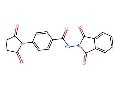 N-(1,3-dioxoisoindol-2-yl)-4-(2,5-dioxopyrrolidin-1-yl)benzamide structure