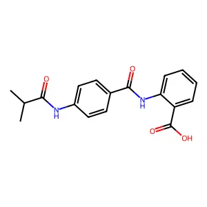 2-{[4-(2-Methylpropanoylamino)phenyl]carbonylamino}benzoic acid structure