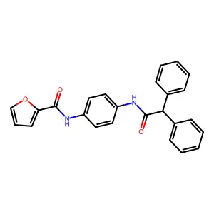 N-[4-[(2,2-diphenylacetyl)amino]phenyl]furan-2-carboxamide structure