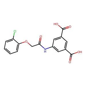 5-(2-(2-Chlorophenoxy)acetamido)isophthalic acid structure