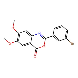 2-(3-Bromophenyl)-6,7-dimethoxy-4H-3,1-benzoxazin-4-one structure