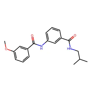 3-[(3-methoxybenzoyl)amino]-N-(2-methylpropyl)benzamide structure