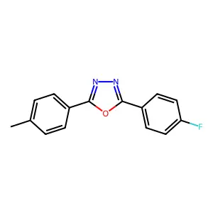2-(4-Fluorophenyl)-5-(4-methylphenyl)-1,3,4-oxadiazole structure