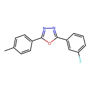 2-(3-Fluorophenyl)-5-(4-methylphenyl)-1,3,4-oxadiazole structure