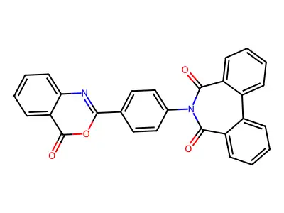 6-[4-(4-Oxo-3,1-benzoxazin-2-yl)phenyl]benzo[d][2]benzazepine-5,7-dione structure